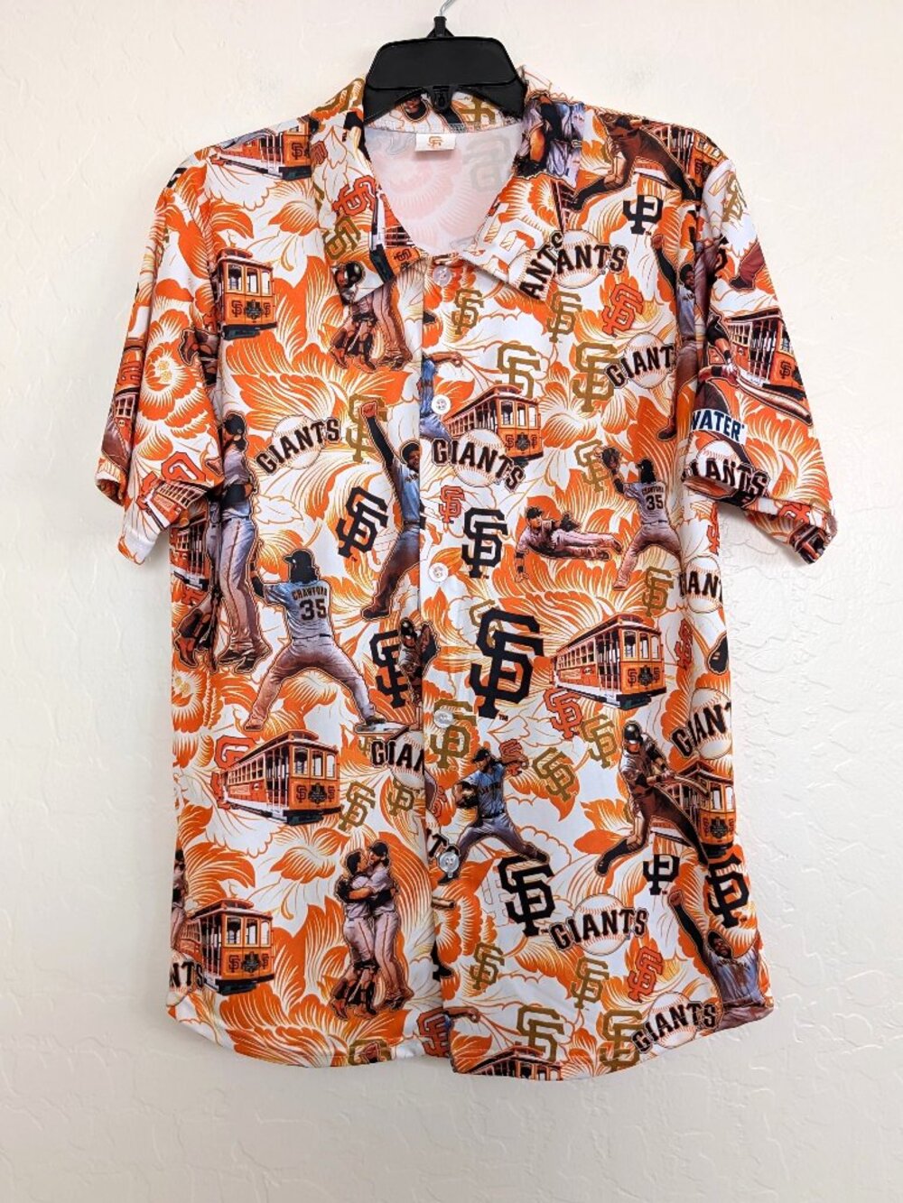 SAN FRANCISCO Shirt Adult M Button Giants MLB 2014 World Series Reunion Hawaiian